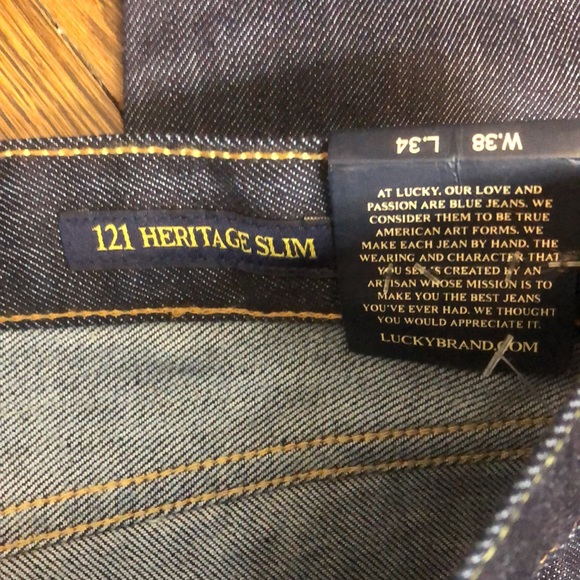 Lucky Brand 121 38x34 Heritage Slim Jeans NWT - Picture 8 of 10